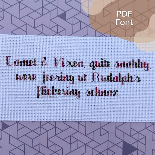 Font - "Ivy" Alphabet PDF // Cross-Stitch Alphabet Modern / Easily Legible / Simple / DIY / Embroidery / Instant download Printable