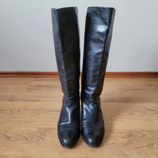 genuine leather knee high boots