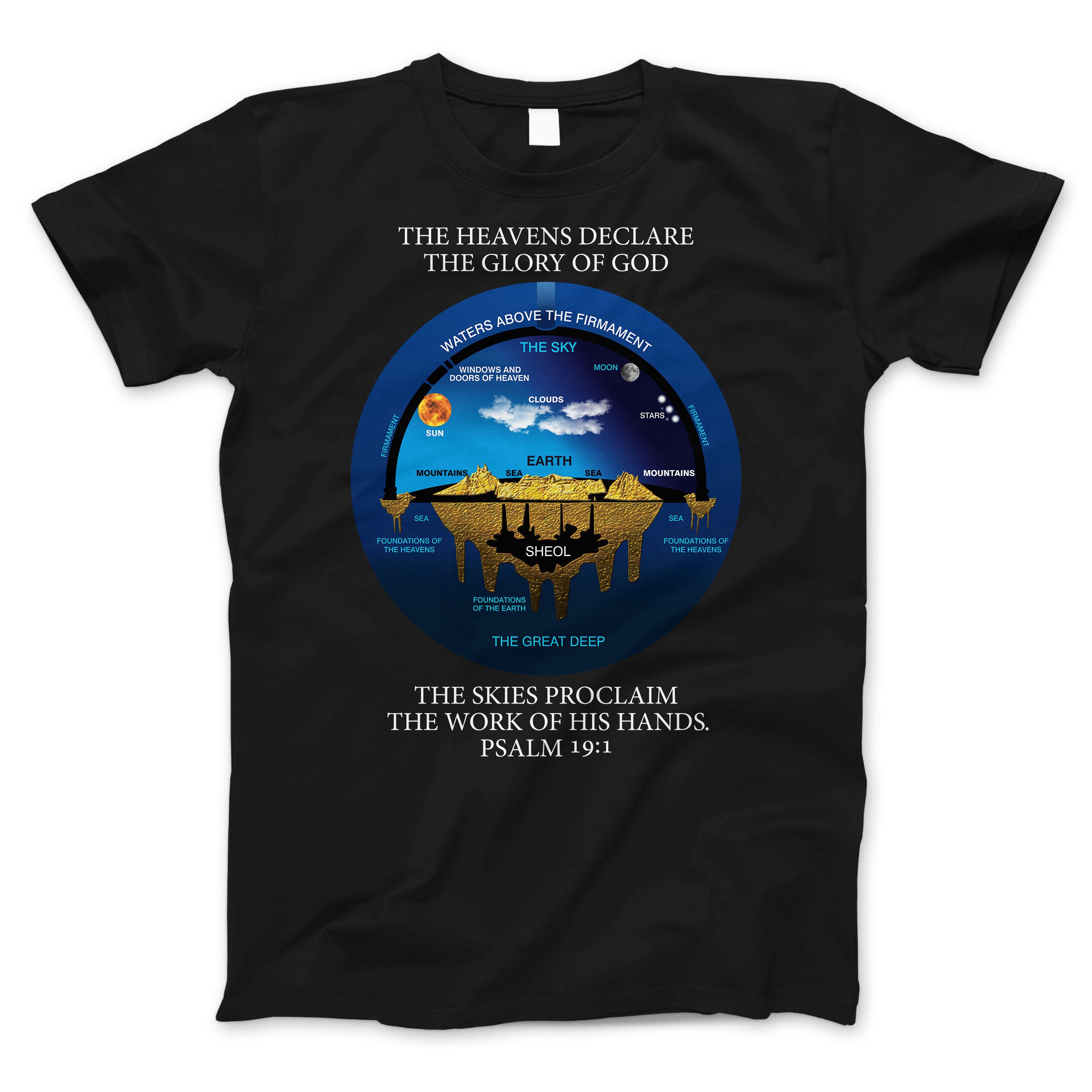 Flat Earth Shirt Psalm 19:1 Ancient Hebrew Cosmology | Etsy