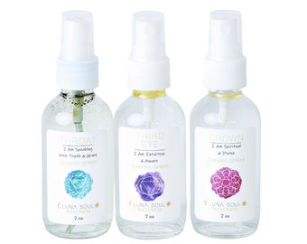 Chakra Essential Oil Sprays Set - Room & Body Spray | Yoga Spray | Meditation Spray