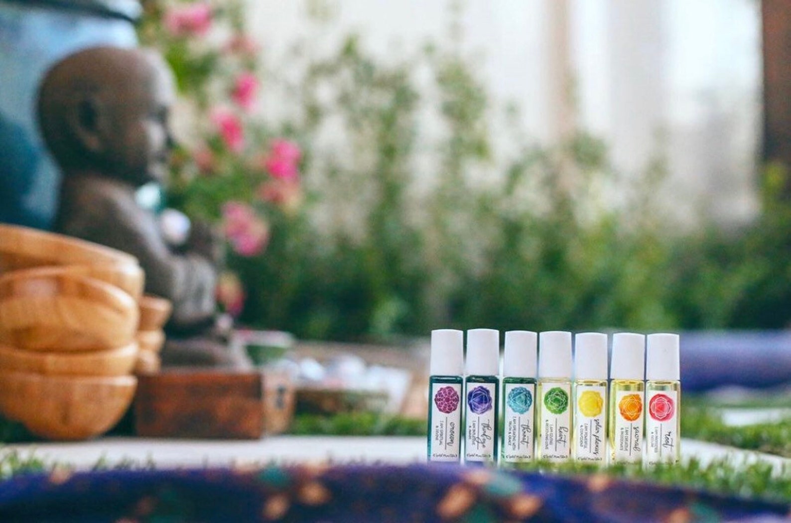 Aceites Esenciales Chakra Mezclas Set con Cristales Chakra Etsy