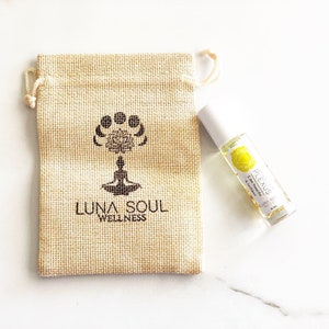 Solar Plexus Chakra Citrine Crystal Infused Essential Oil Roller, With Botanicals image 3