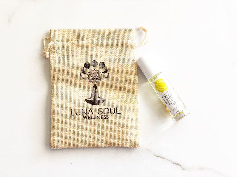 Solar Plexus Chakra Citrine Crystal Infused Essential Oil Roller, With Botanicals image 3