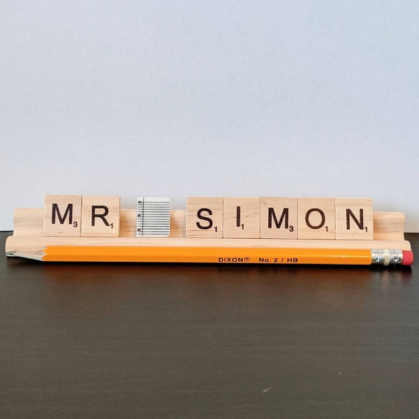 Personalized Teacher Scrabble Tile Name Plates, Teacher Gift, Custom Gift