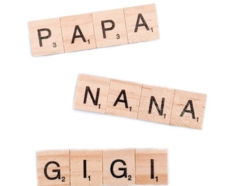 Personalized Grandparent Name Scrabble Tile Fridge Magnet | Gift for Nana, Papa, Gigi