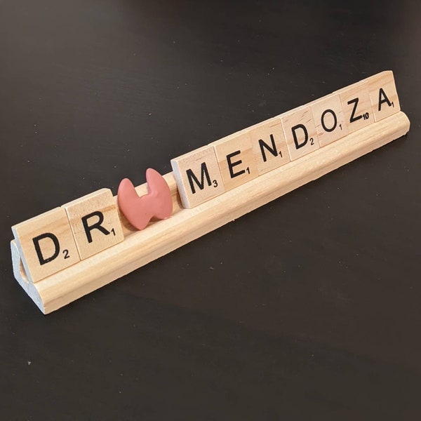 Personalized Thyroid Doctor Scrabble Tile Name Plates | Endocrinology Doctor Gift | Custom Gift for Doctor, Endocrinologist, Thyroidologist