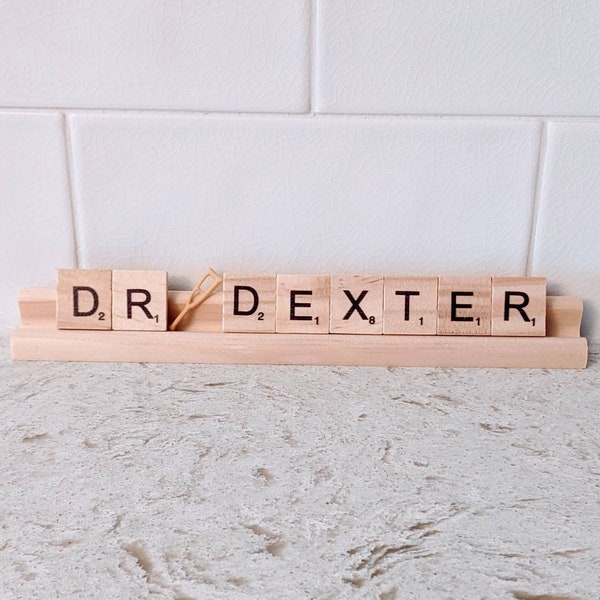 Personalized Crutches Doctor Scrabble Tile Name Plates | Doctor Gift | Custom Gift for Doctor, Orthopedist, Orthopedic Surgeon