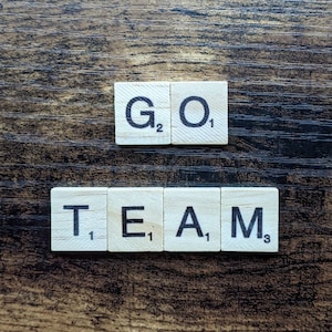 Go Team Scrabble Tile Fridge Magnet | Football Fan Gift