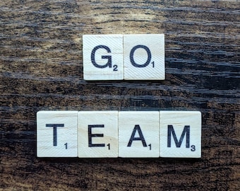 Go Team Scrabble Tile Fridge Magnet | Football Fan Gift