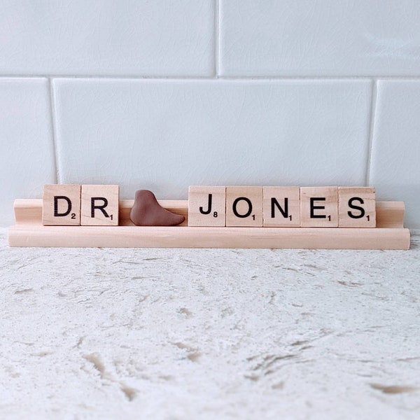 Personalized Foot Doctor Scrabble Tile Name Plates | Podiatrist Gift | Custom Gift for Doctor, Foot Doctor, Podiatry, Orthopedic Surgeon