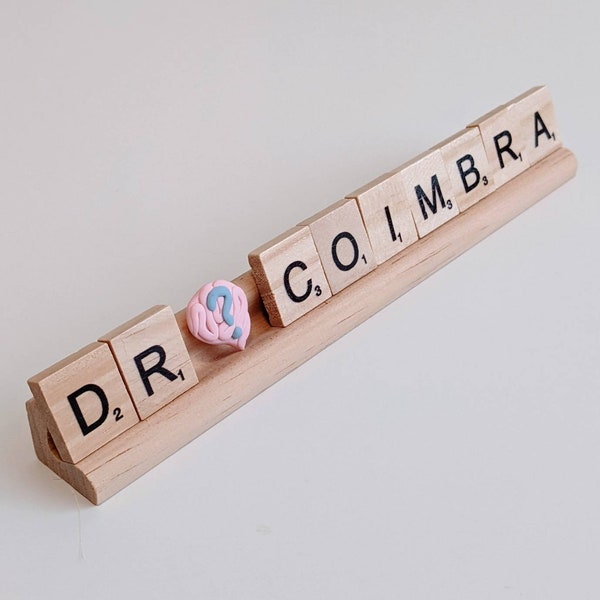 Personalized Mindfulness Brain Doctor Scrabble Tile Name Plates | Doctor Gift | Custom Gift for Doctor, Therapist, Psychologist