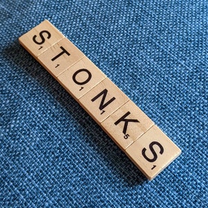 Stonks Scrabble Tile Fridge Magnets | Stocks Magnet, Wall Street Bets Meme Gag Gift Funny