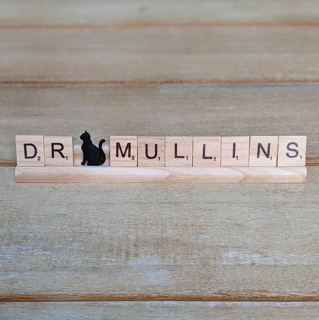 Personalized Cat Veterinarian Scrabble Tile Name Plates Veterinarian Gift Custom Gift for Vet