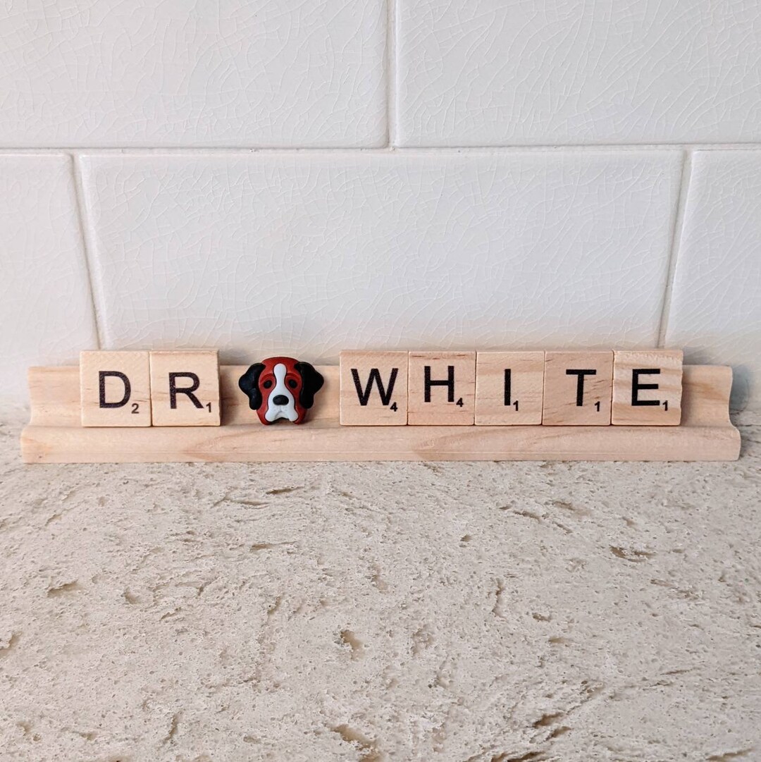 Personalized Dog Veterinarian Scrabble Tile Name Plates Veterinarian Gift Custom Gift for Vet