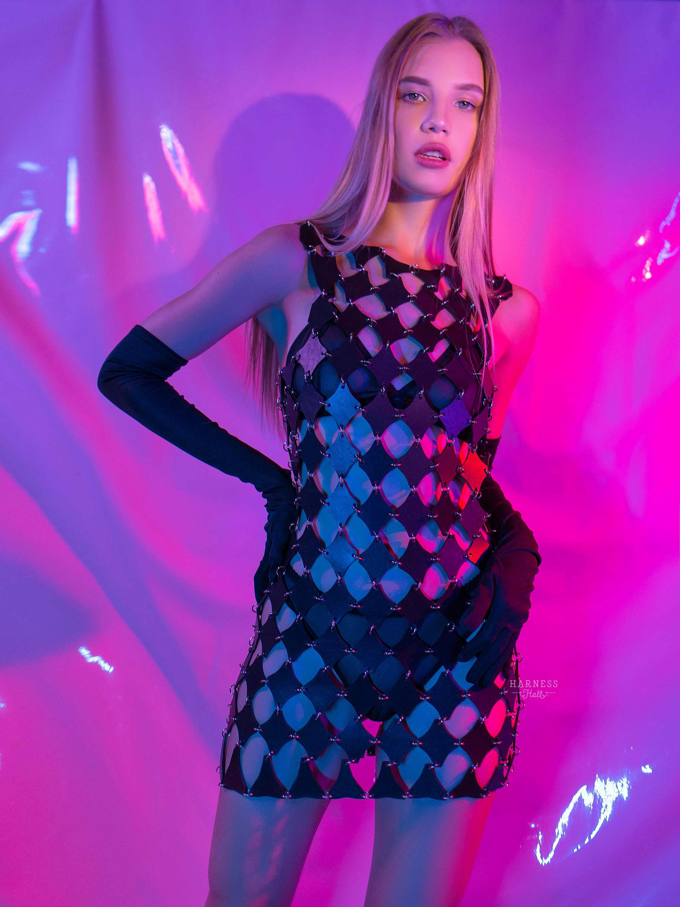 Leather Woman Harness Leather Dress Harness Costume Rave Etsy