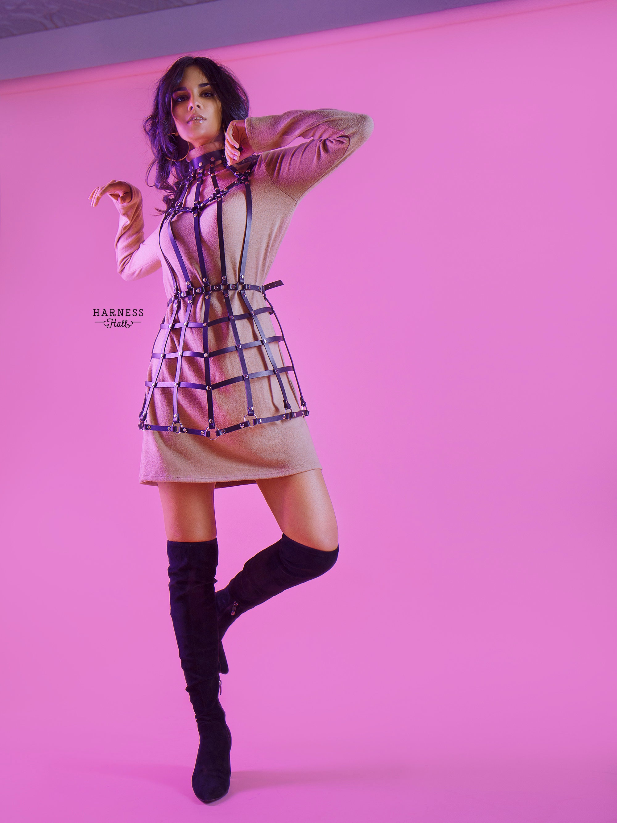 Body cage harness body harness fetish dress full body Etsy