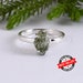 Natural Moldavite Rough Ring Raw Moldavite Ring Moldavite Meteorite Ring 92.5 Sterling Silver Czech Republic Moldavite Ring Gift For Her100% 
