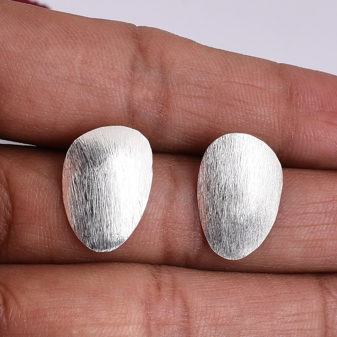 Plain Silver Stud Earrings 925 Sterling Silver Stud Earring Etsy