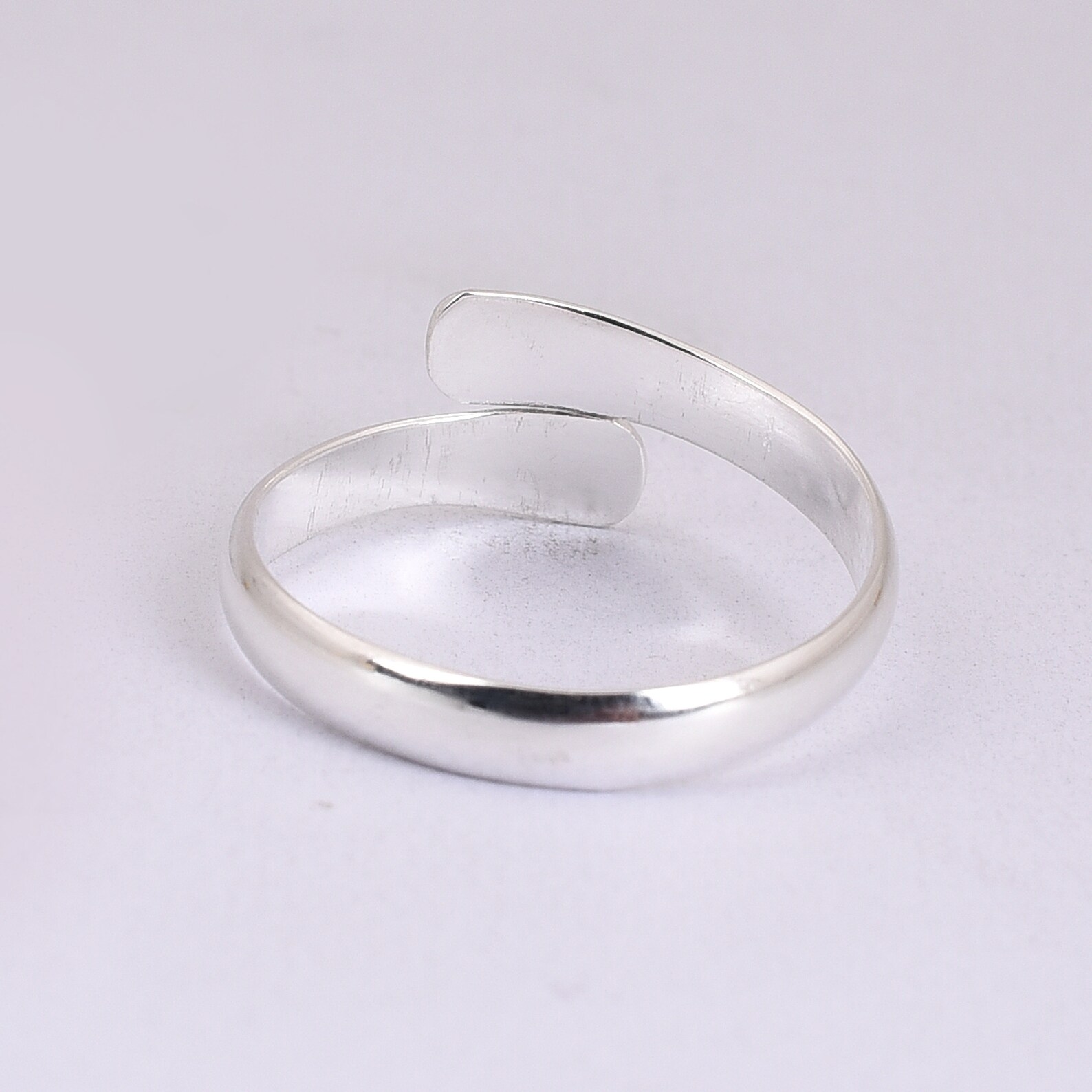 925 Sterling Silver Ring Adjustable Silver Ring Plain Silver Etsy UK