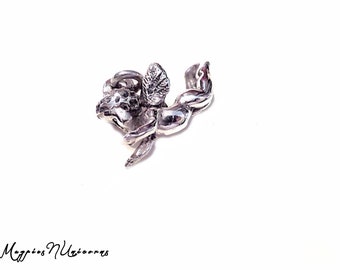 Silver Angel Cherub Pendant - Handmade Cherub Pendant - Sterling Silver Angel Pendant - Jewelry Gift Ideas  - Women's Cherub Pendant