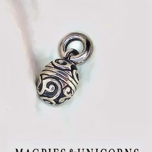 Sterling Silver Egg Pendant - Silver Faberge Egg Pendant - Rustic Egg Pendant - Ethnic Jewelry - Carved Egg Pendant - Unique Silver Pendant