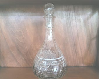 Decantador de cristal con tapón - Estilo moderno de mediados de siglo