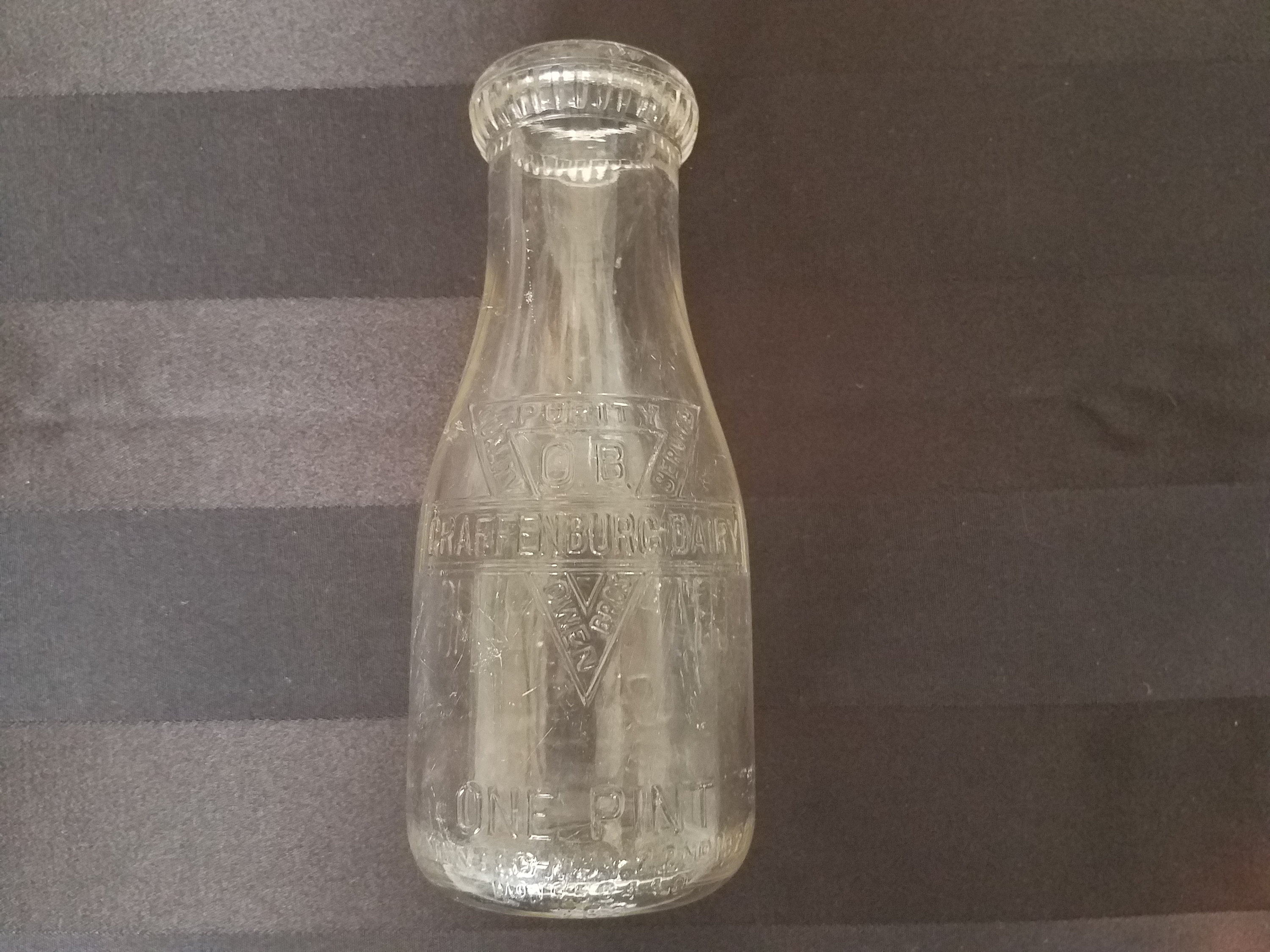 Owen Bros Graffenburg Dairy Utica NY One Pint Bottle Etsy