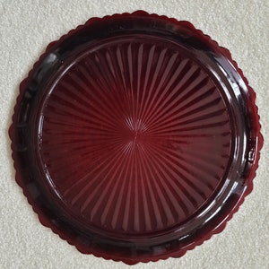 Avon Cape Cod Ruby Red Dinner Plates Two Available Two Sold image 4