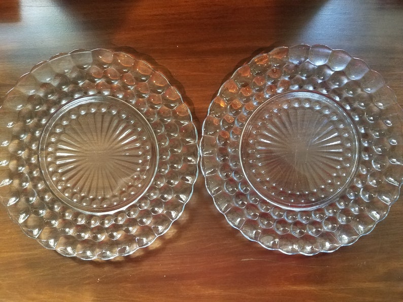 Blue Bubble Depression Glass by Anchor Hocking 6 Pieces Etsy