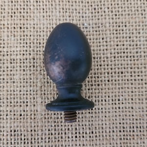 Black Finial - Copper Base? - 1 1/2" Tall