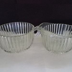 Queen Mary Cream and Sugar By Hocking Glass c. 1936