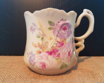 Nippon Floral Mustache Cup - Vintage Reproduction