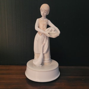 Summit Collection Girl with Goose Music Box - Plays &quot;Sing&quot;