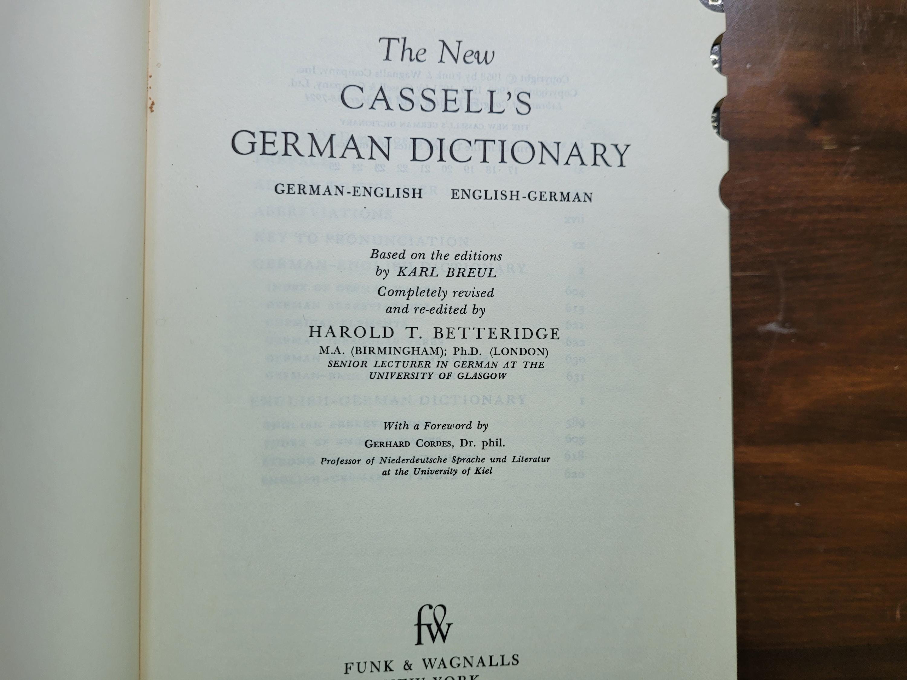 Cassells German Dictionary - Etsy