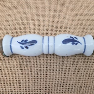 Replacement Porcelain Delft Handle for a Teapot or Coal Shuttle