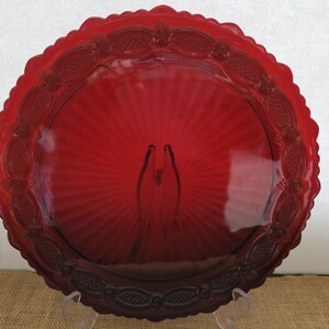 Avon Cape Cod Ruby Red Dinner Plates Two Available Two Sold image 3