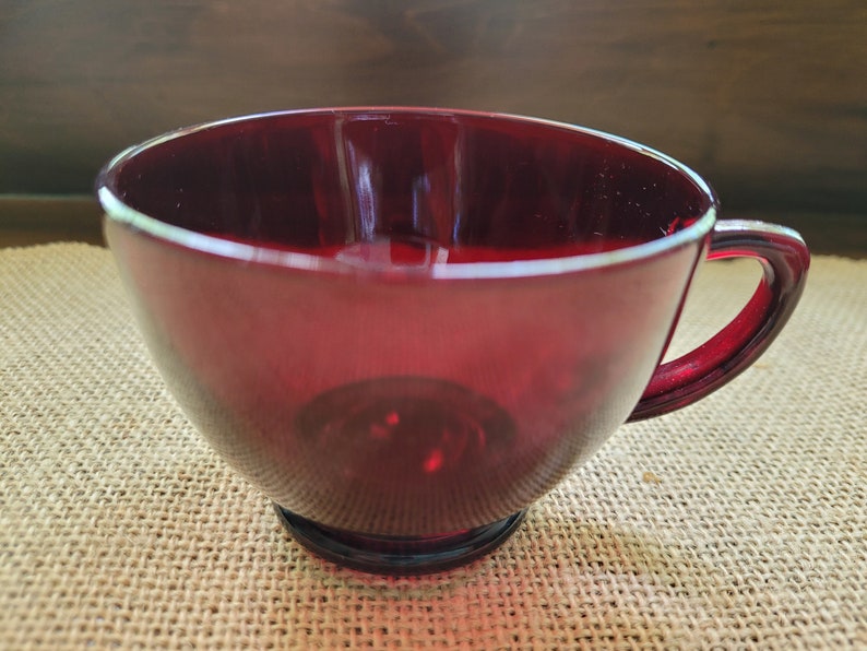 Royal Ruby Punch Cups by Anchor Hocking Set of Six image 3