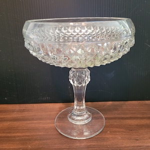 Indiana Glass Diamond Point Compote