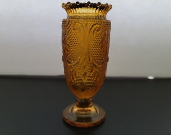 Tiara Amber Miniature Vase - 3 3/4"