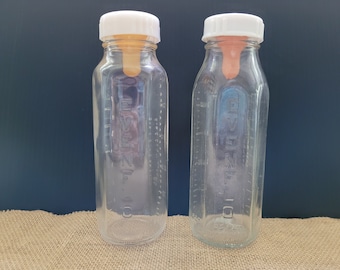 Vintage Evenflo Baby Bottles with Block Lettering