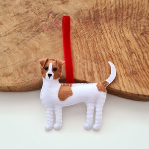 Custom Jack Russell Terrier decoration | Personalised felt dog ornament | Custom dog gift | Gift for dog owner/lover | Dog portrait |Replica