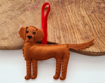Custom Irish Setter decoration | Personalised felt dog ornament | Custom gift for dog owner/lover | Dog portrait | Dog replica | Red Setter