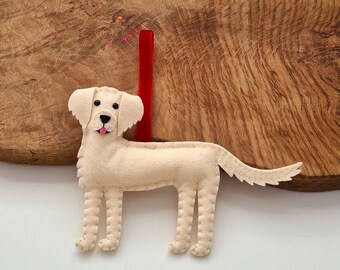 Custom Golden Retriever/Goldie decoration | Personalised felt dog ornament | Gift for dog owner/lover | Custom Dog portrait | Golden Replica