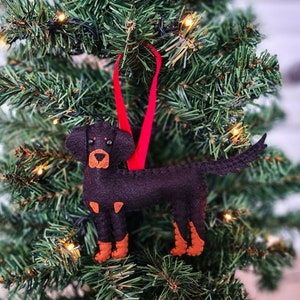 Custom Gordon Setter Christmas decoration | Personalised felt dog ornament | Gift for dog owner/lover | Pet portrait |Dog replica | Setter |