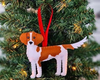 Custom Irish Red & White Setter Christmas decoration | Personalised felt dog ornament | Gift for dog owner/lover | Pet portrait | Setter