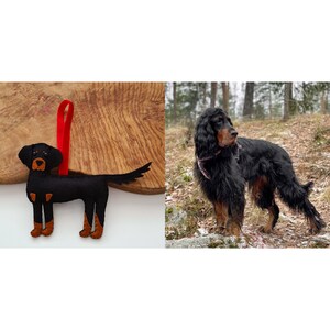 Custom Gordon Setter decoration | Personalised felt dog ornament | Custom gift for dog owner/lover | Dog portrait | Dog replica | Setter |