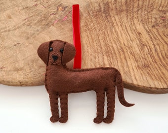 Custom Chesapeake Bay Retriever decoration | Personalised felt dog ornament | Custom gift for dog owner/lover | Dog portrait | Replica |