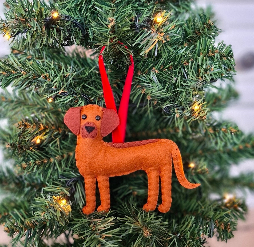 Christmas Rodesian Ridgeback Custom Rhodesian Ridgeback Christmas Decoration | Personalised Felt Dog ...