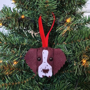 Custom Springer Spaniel decoration | Personalised felt dog Christmas ornament | Custom gift for dog owner/lover | Dog portrait/replica