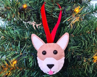 Custom Corgi decoration | Personalised felt dog Christmas ornament | Custom gift for dog owner/lover | Dog replica | Dog portrait |